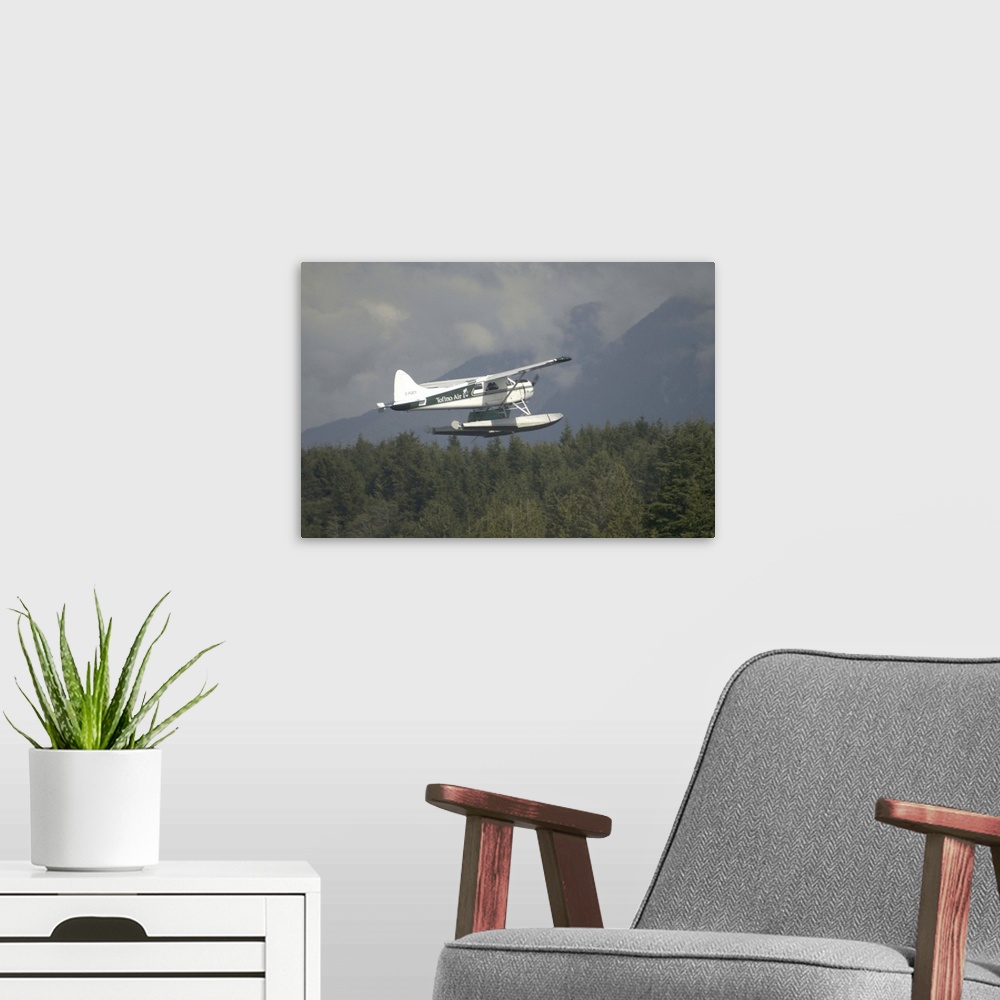 A modern room featuring Float Plane Flying, Tofino, British Columbia, Canada, September 2006