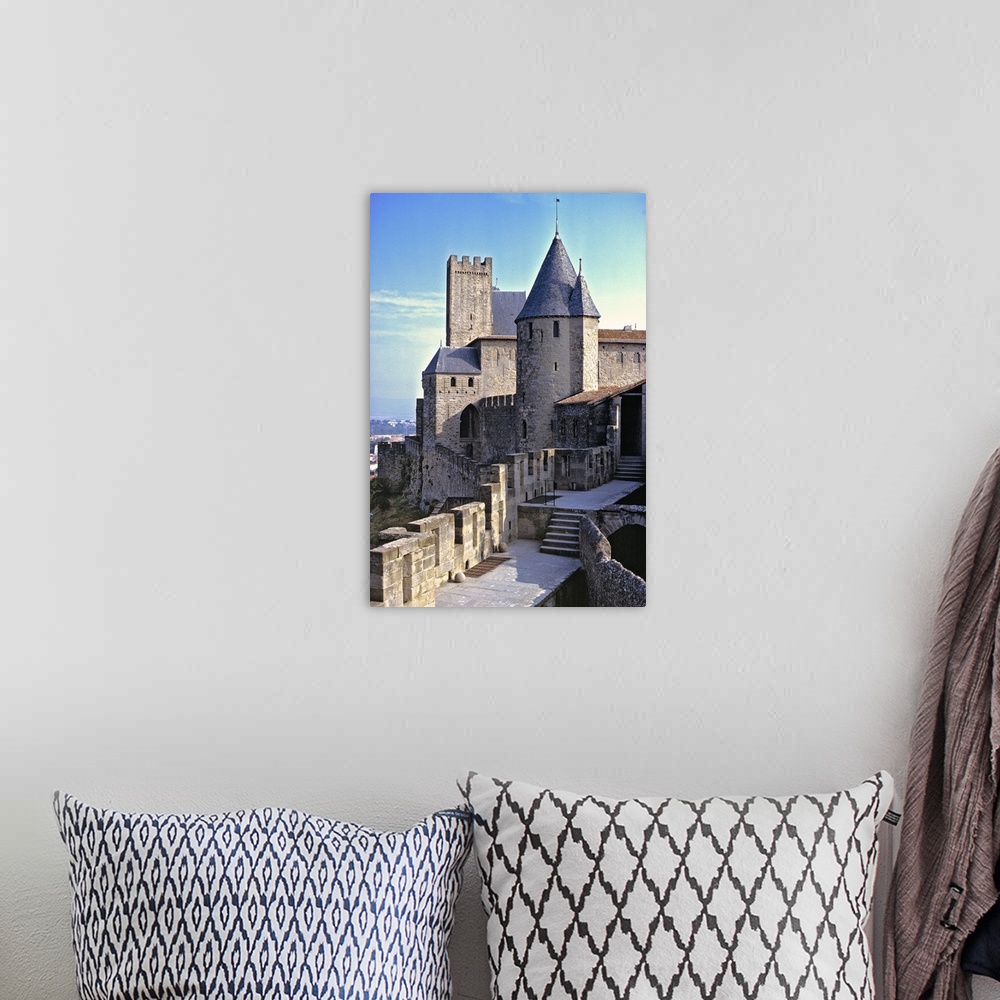 A bohemian room featuring Europe, France, Carcassonne. Walking the city walls in Carcassonne, Dept. Aude, France, gives vie...