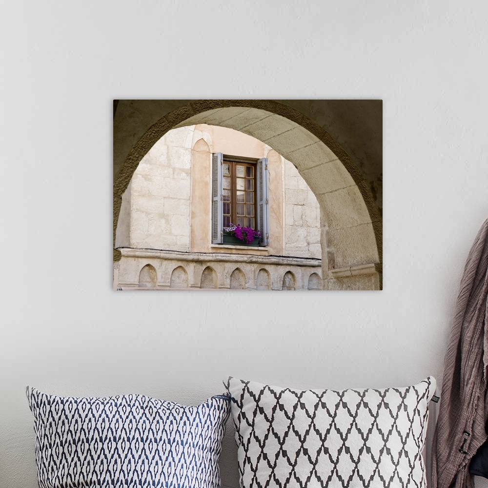 A bohemian room featuring France, Corsica, Window And Walls In Old Town Of Bonafacio