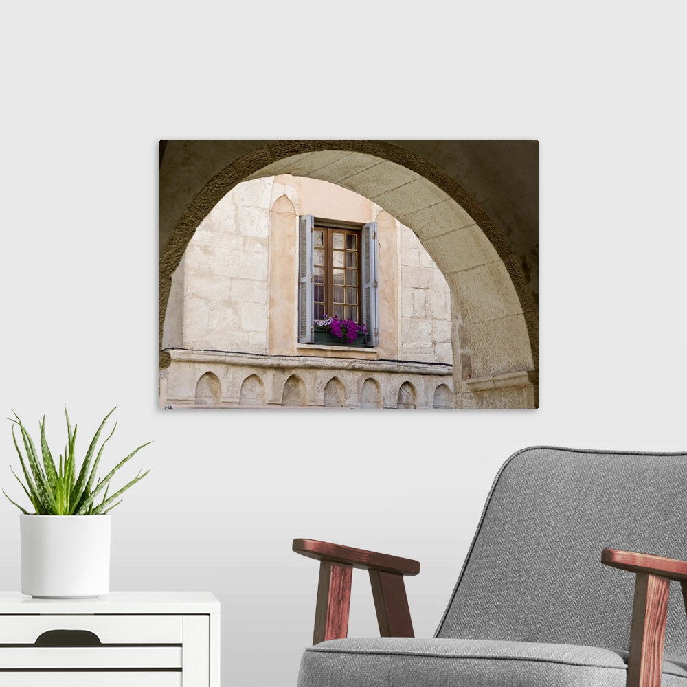 A modern room featuring France, Corsica, Window And Walls In Old Town Of Bonafacio