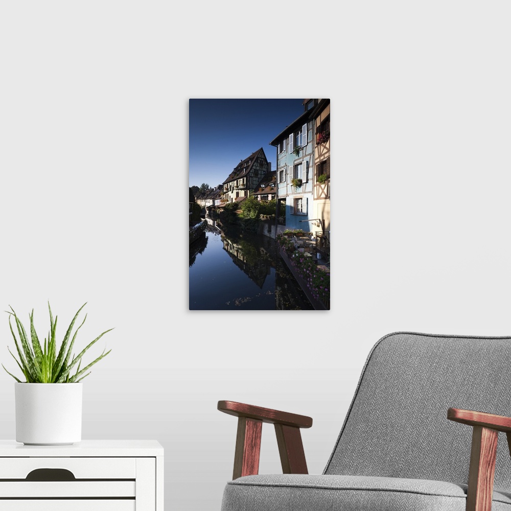 A modern room featuring France, Haut-Rhin, Colmar, Petite Venise Area By Lauch River