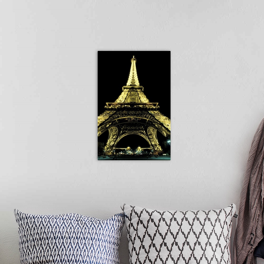 A bohemian room featuring Europe, France, Paris, Eiffel Tower at night.