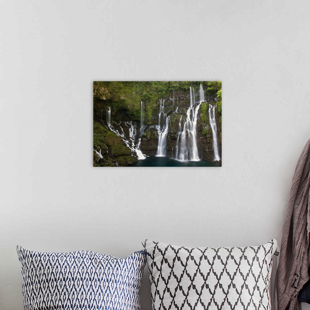 A bohemian room featuring France, Reunion Island, South Reunion, Cascade De La Grand Ravine Waterfall