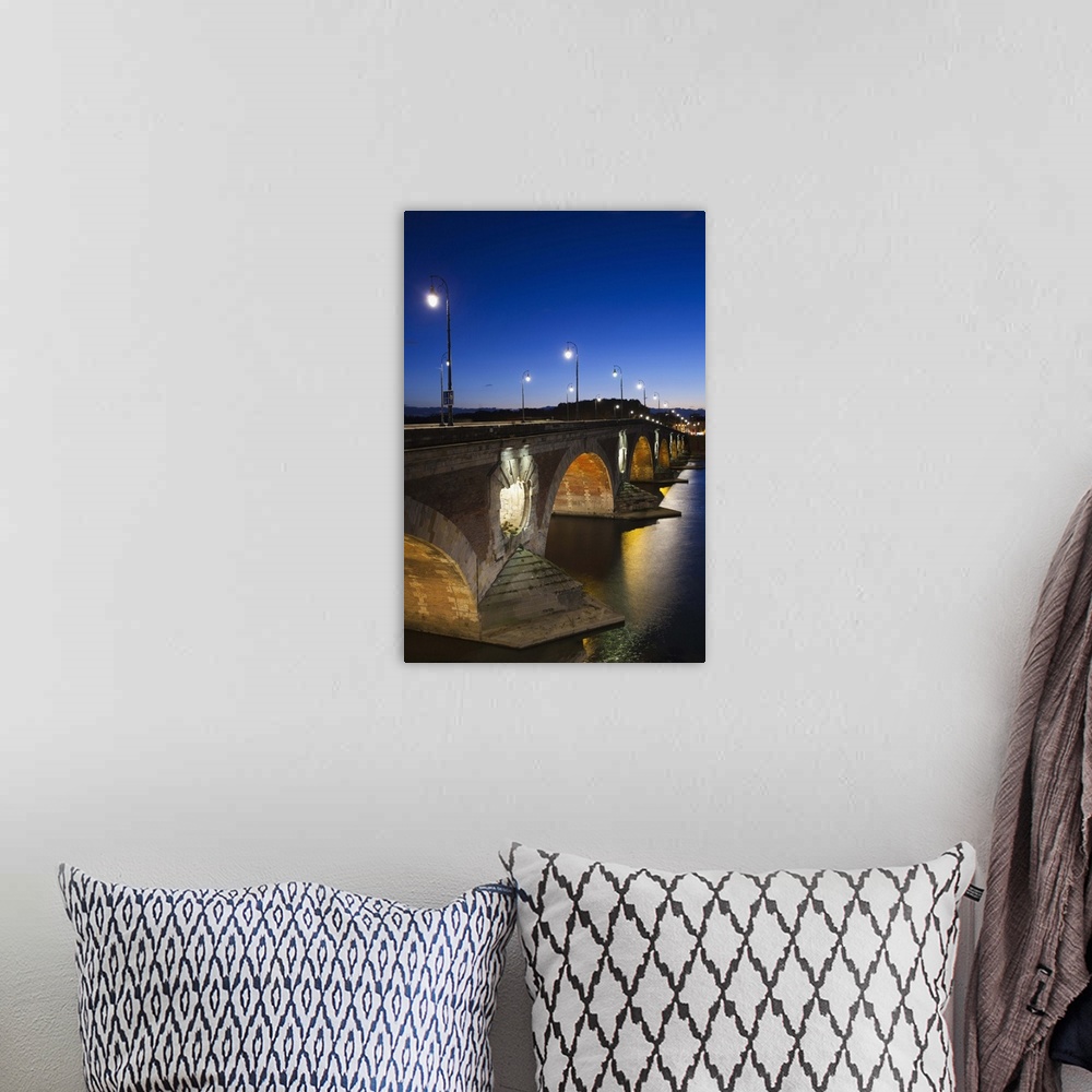 A bohemian room featuring France, Toulouse, Pont Neuf Bridge, Evening
