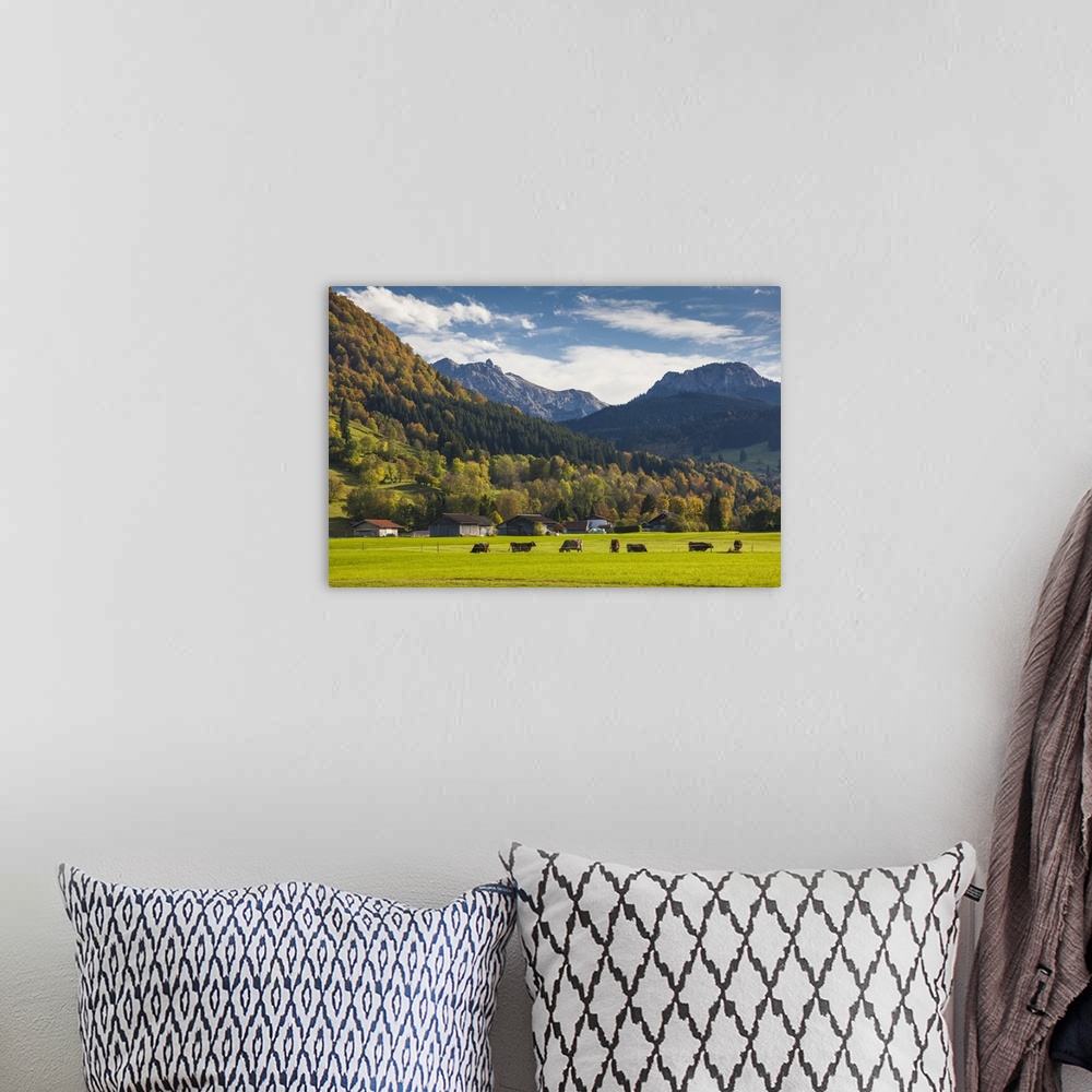A bohemian room featuring Germany, Bavaria, Halblech, alpine landscape.