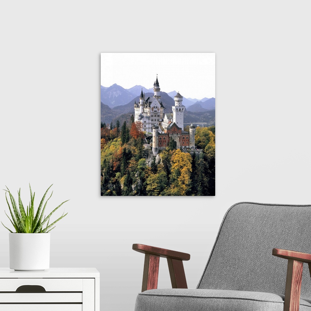A modern room featuring Germany, Neuschwanstein Castle