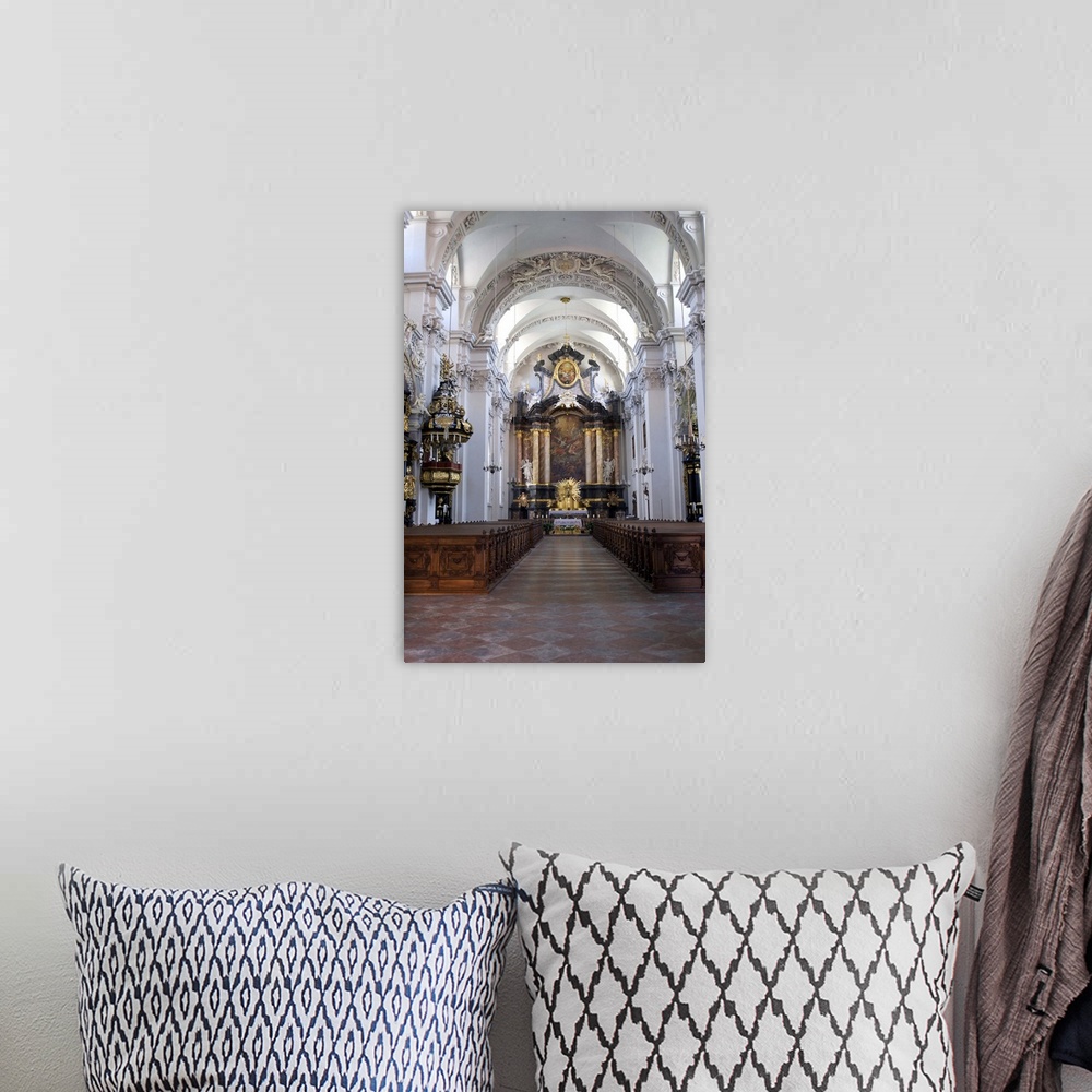 A bohemian room featuring Germany, Passau, St. Michaels's Jesuit church interior