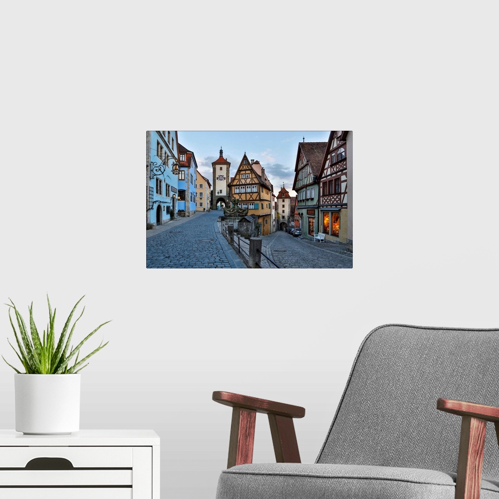 A modern room featuring Germany, Rothenburg ob der Tauber, Ploenlein Triangular Place.