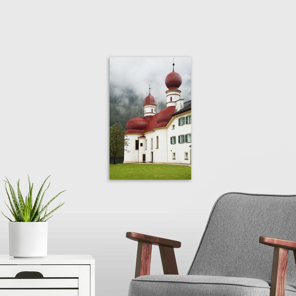 A modern room featuring Germany, St. Bartholomew's Church in Berchtesgaden National Park