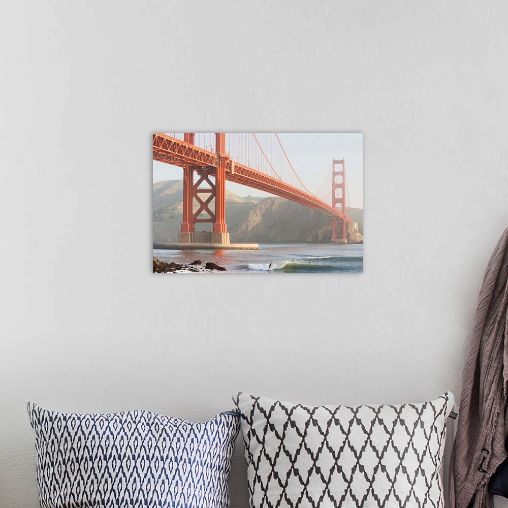 A bohemian room featuring United States, California, San Francisco, Golden Gate Bridge.