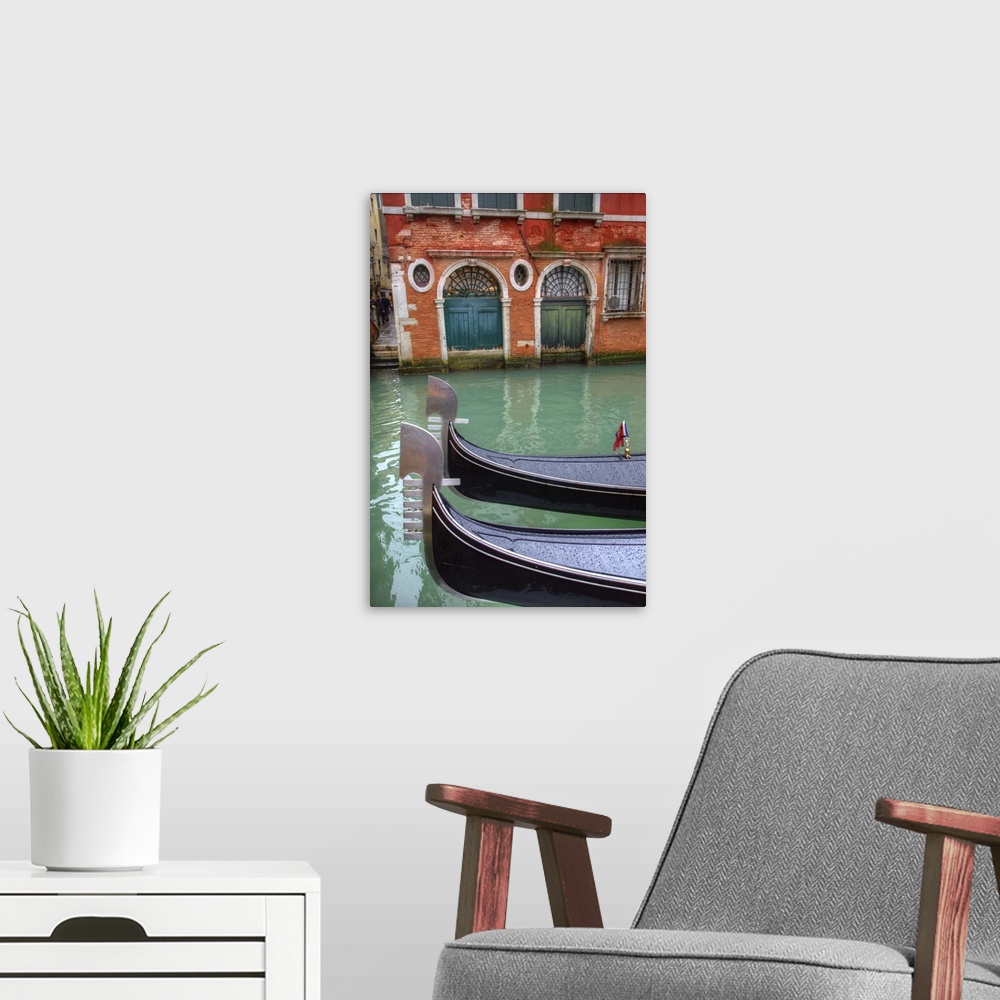 A modern room featuring Gondolas along the Grand Canal, Venice, Italy.