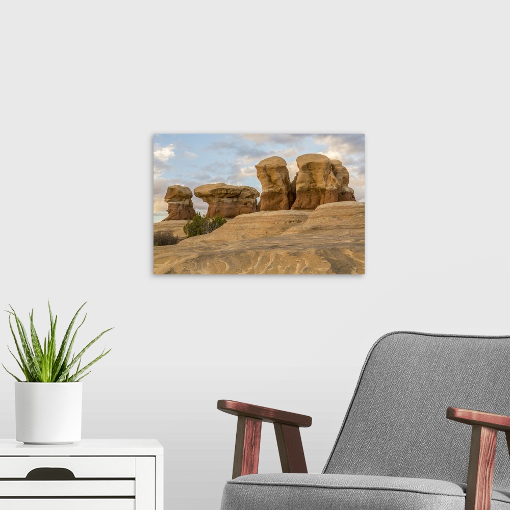 A modern room featuring USA, North America, Utah. Grand Staircase-Escalante National Monument, The Devil's Garden Rock Fo...