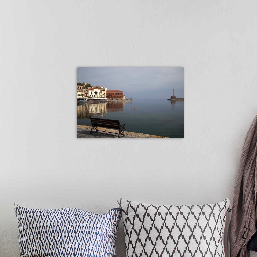A bohemian room featuring Europe, Greece, Greek Island, Crete, Chania old harbor and the Tourist activity