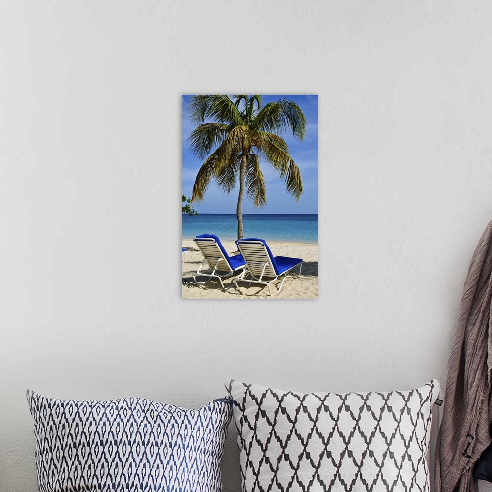 A bohemian room featuring Grenada. Beach chairs on Grand Anse Beach Grenada