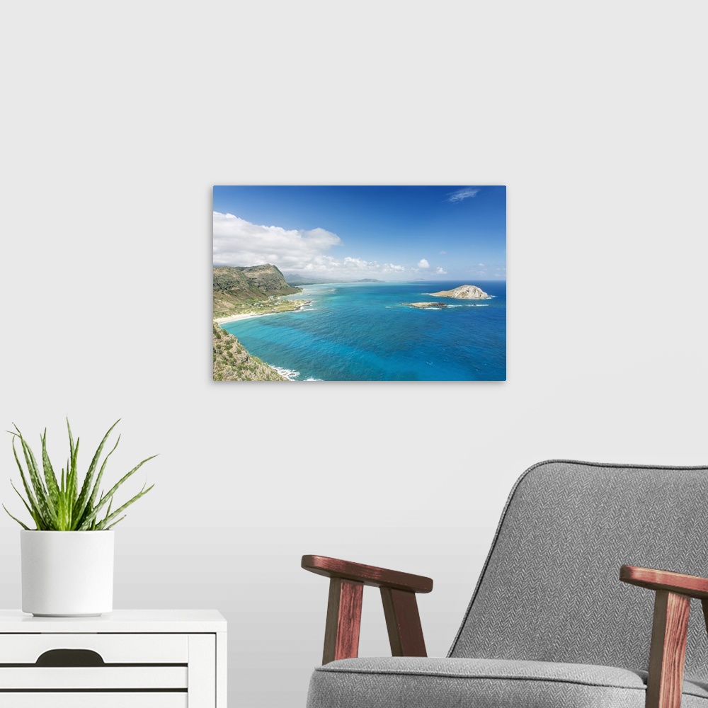 A modern room featuring Hawaii, Oahu, North Shore from Makapuu Point