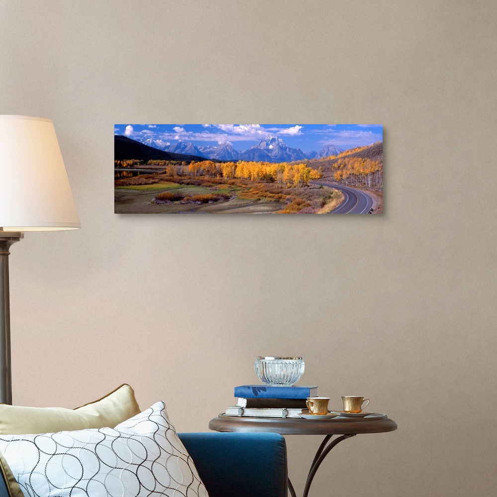 A traditional room featuring Highway along Oxbow Bend in Grand Teton National Park, Wyoming.