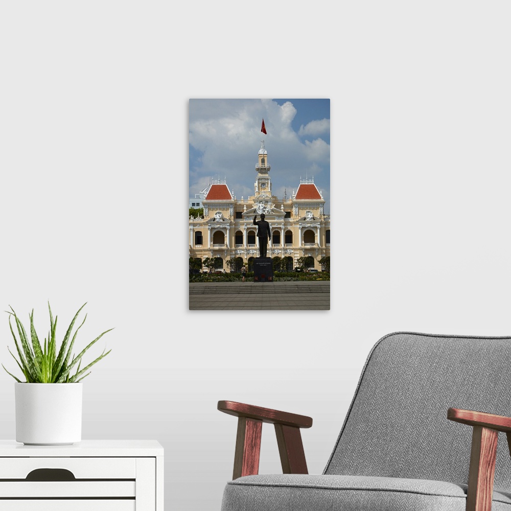 A modern room featuring Historic People's Committee Building (former Hotel de Ville de Saigon), and Ho Chi Minh Statue, H...