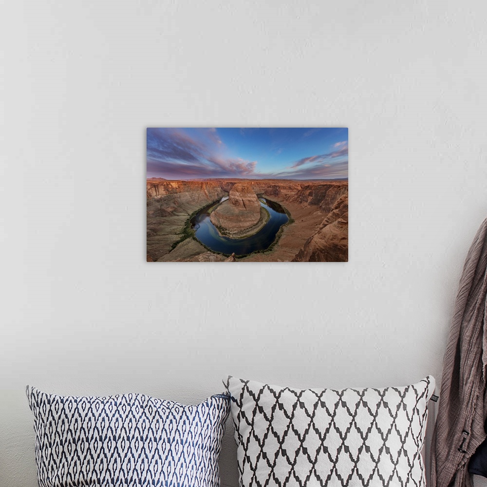 A bohemian room featuring Horseshoe Bend of the Colorado River near Page, Arizona, USA