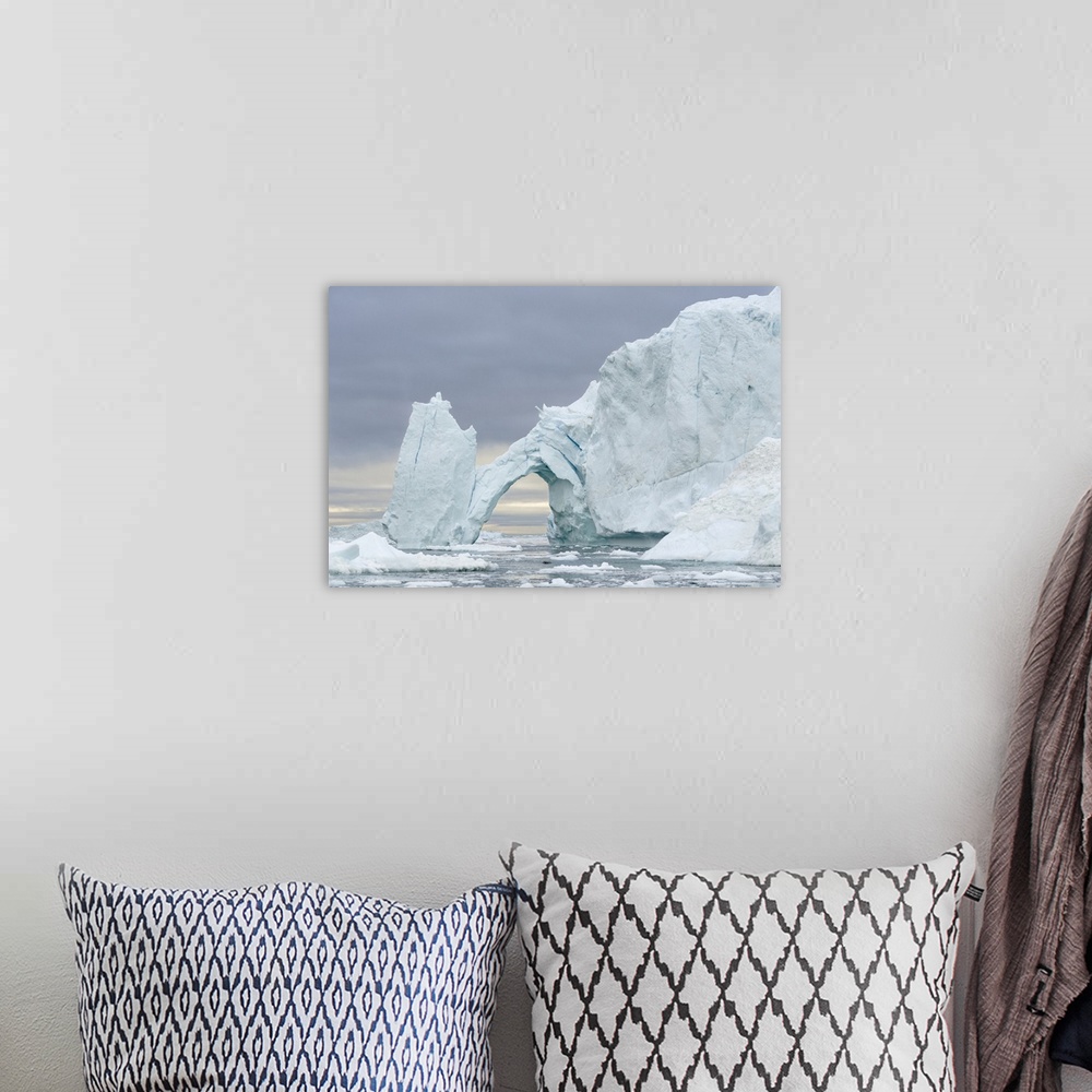A bohemian room featuring Ilulissat Icefjord at Disko Bay, Greenland, Danish Territory.