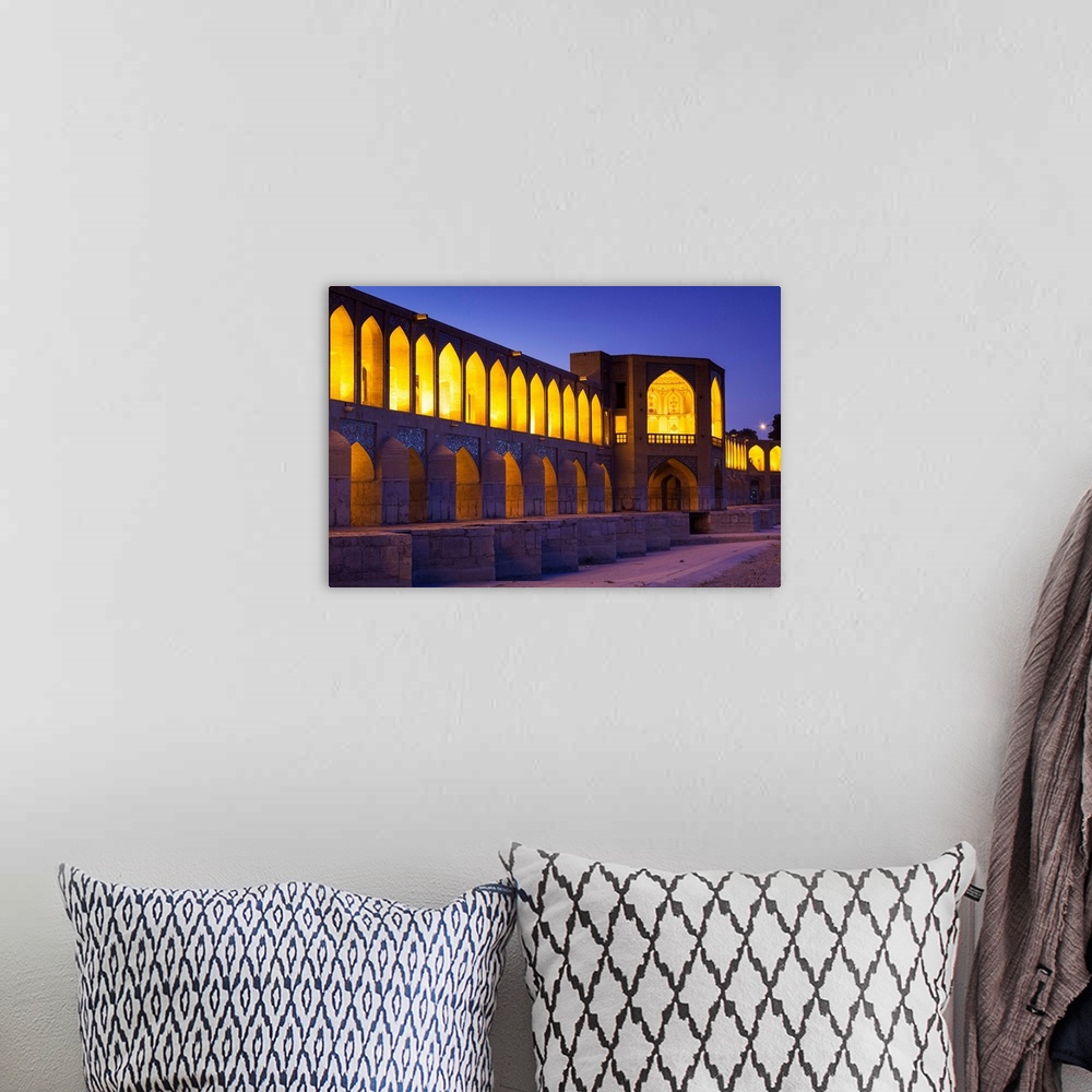 A bohemian room featuring Iran, Central Iran, Esfahan, Si-o-Seh Bridge, dawn
