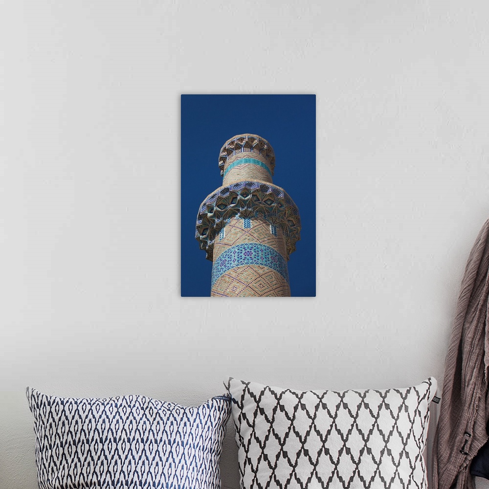 A bohemian room featuring Iran, Central Iran, Natanz, Jameh Mosque, minaret