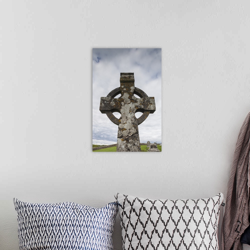 A bohemian room featuring Ireland, County Tipperary, Cashel, Rock of Cashel, 12th-13th religious buildings, Celtic cross.