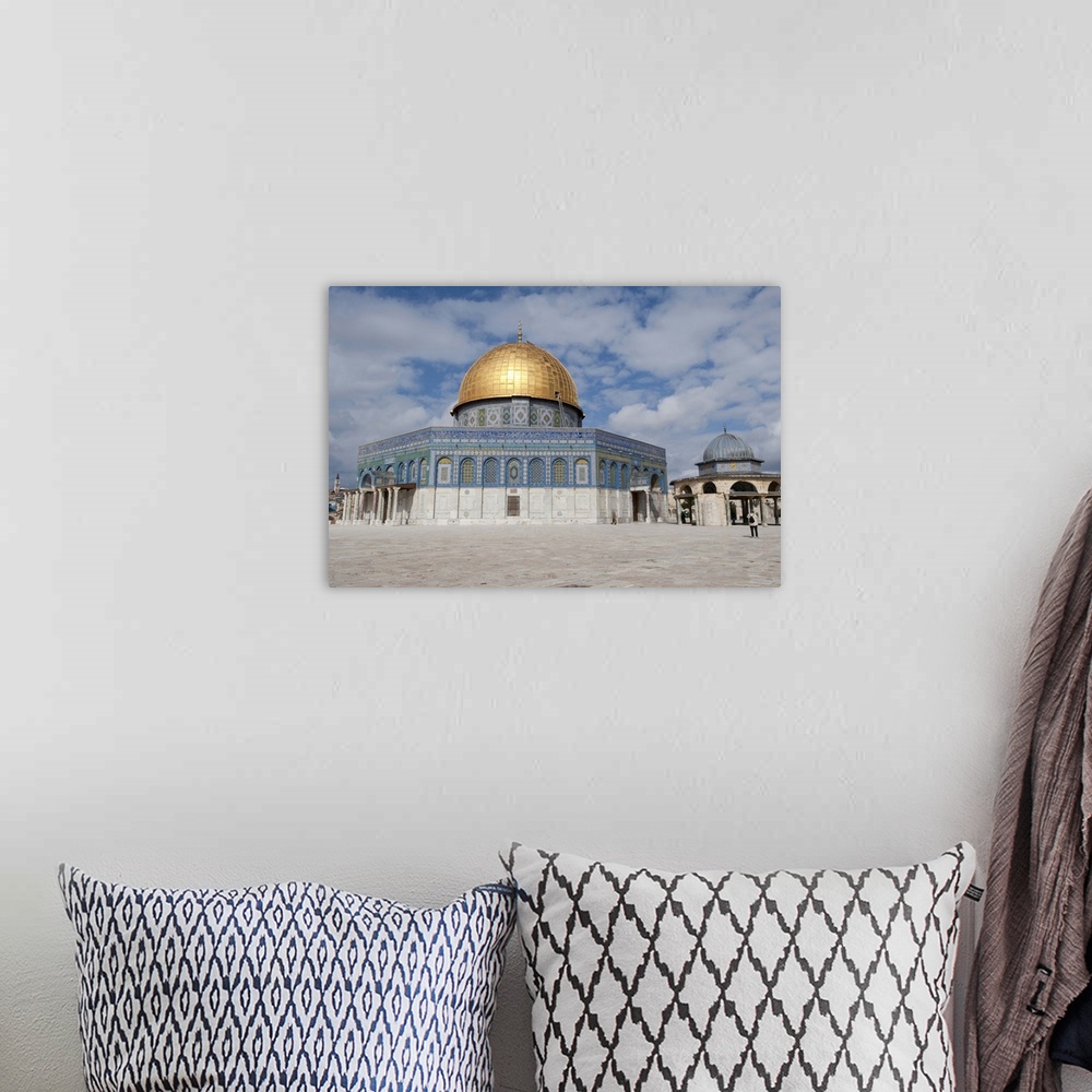A bohemian room featuring Israel, Jerusalem. Dome of the Rock.