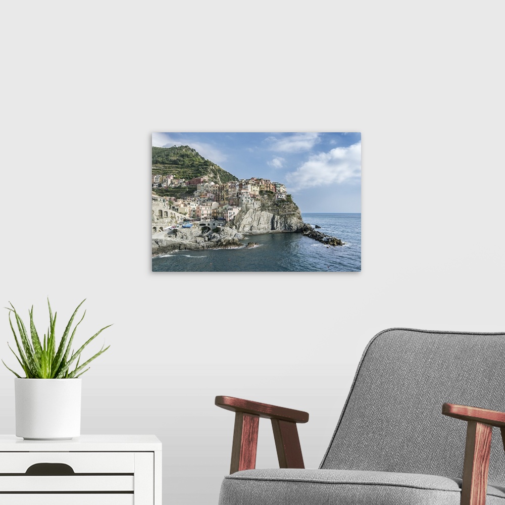 A modern room featuring Italy, Cinque Terre, Manarola.