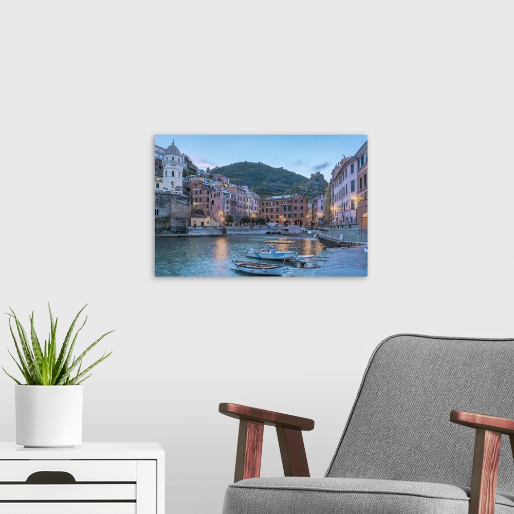 A modern room featuring Italy, Cinque Terre, Vernazza.