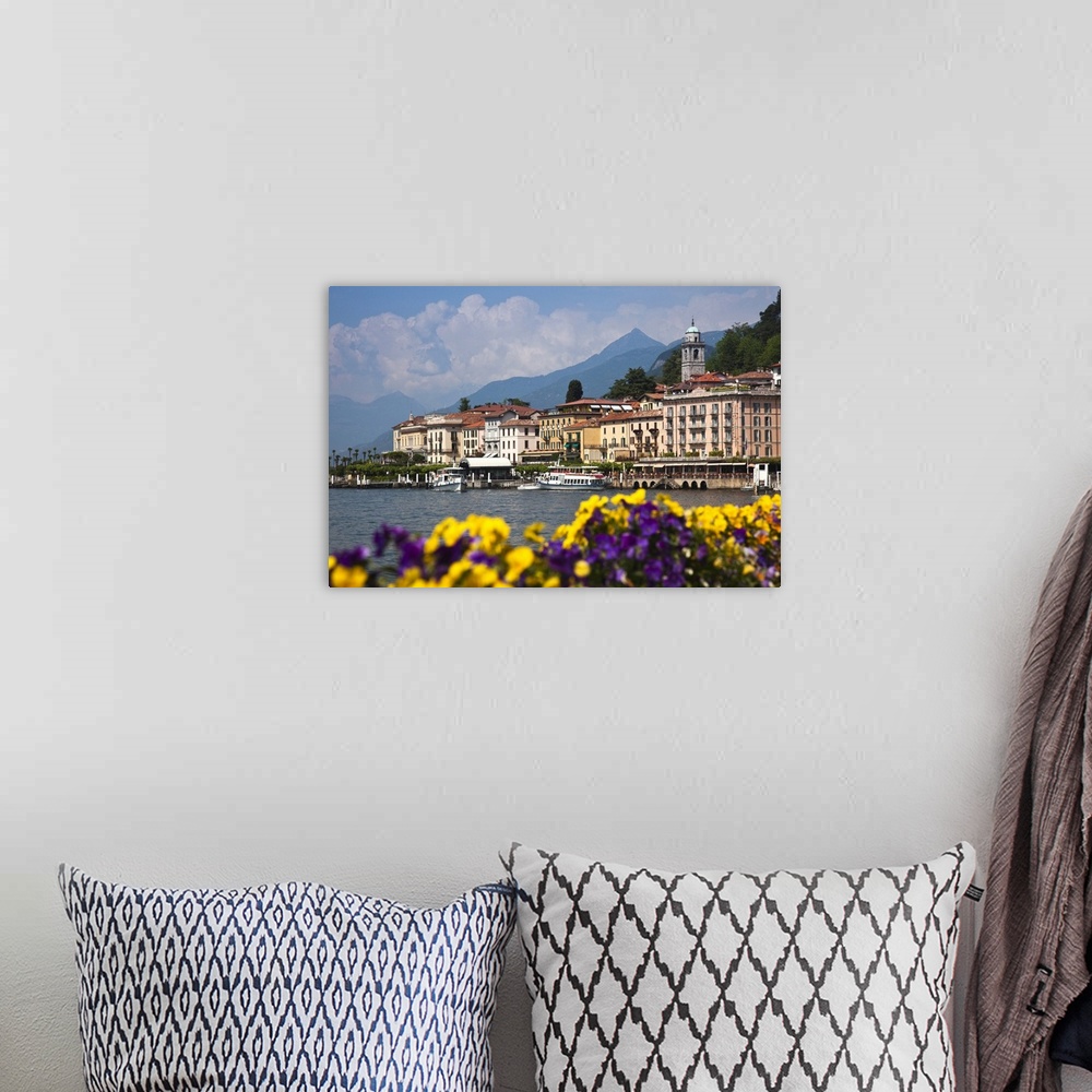 A bohemian room featuring ITALY, Como Province, Bellagio. Town view.