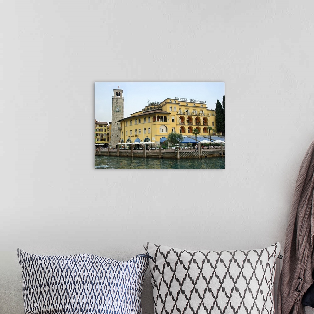 A bohemian room featuring Italy, Riva del Garda, Lake Garda, town center