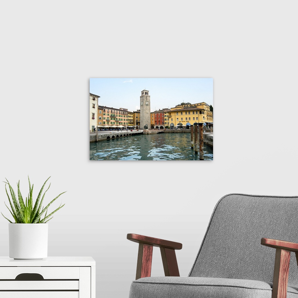 A modern room featuring Italy, Riva del Garda town center, Lake Garda