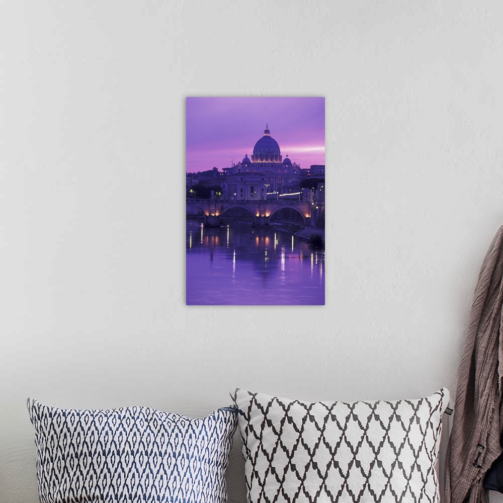 A bohemian room featuring Europe, Italy, Rome, Vatican City. St. Peter's Basillica and Ponte Sant Angelo