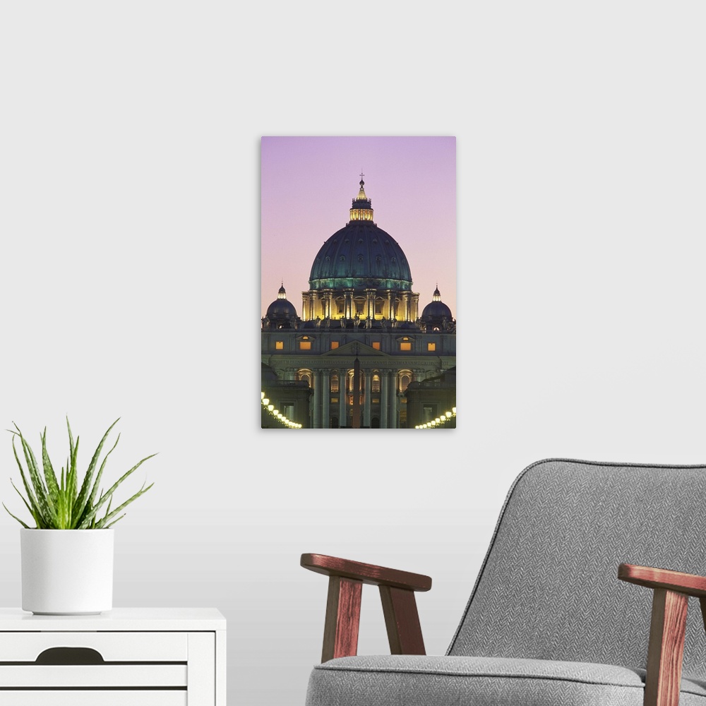 A modern room featuring Europe, Italy, Rome, Vatican City. St. Peter's Basillica and Ponte Sant Angelo