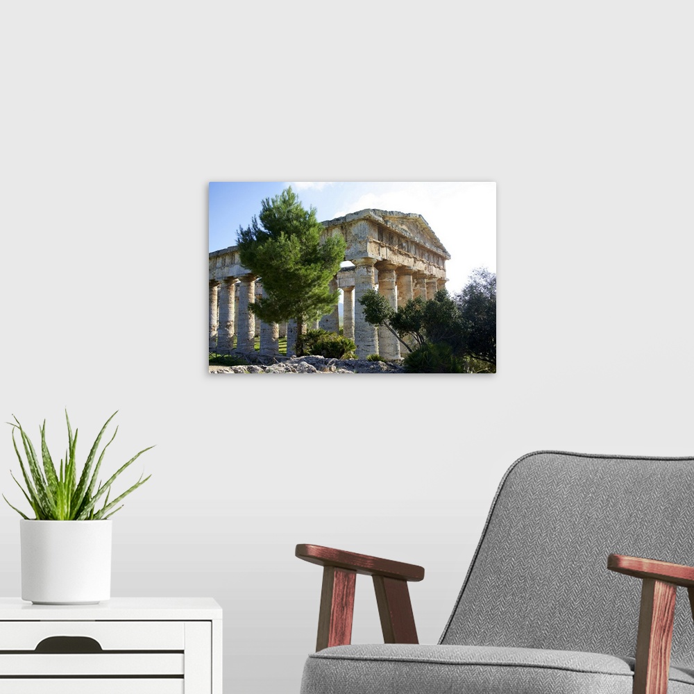 A modern room featuring Italy, Sicily: Segesta The greek temple is made of 36 columns.