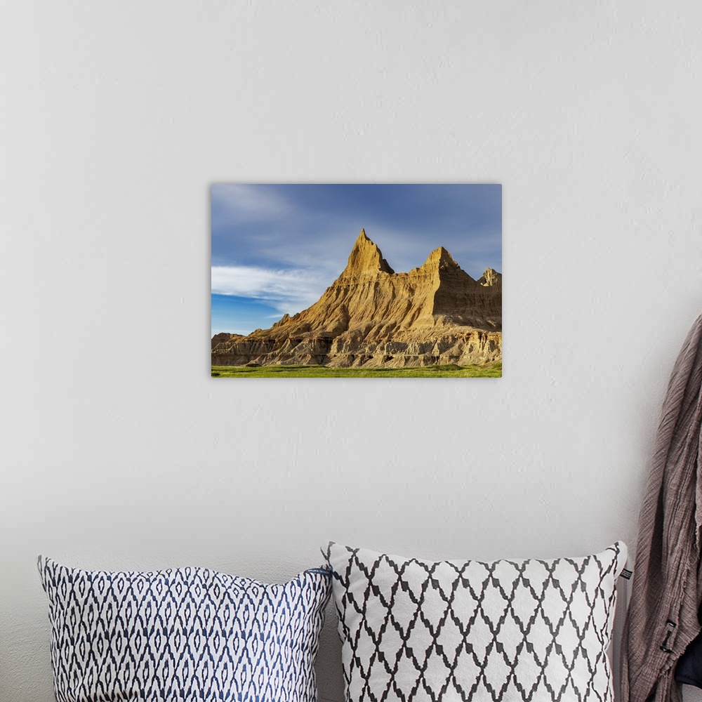 A bohemian room featuring Jagged badlands formations in Badlands National Park, South Dakota, USA.