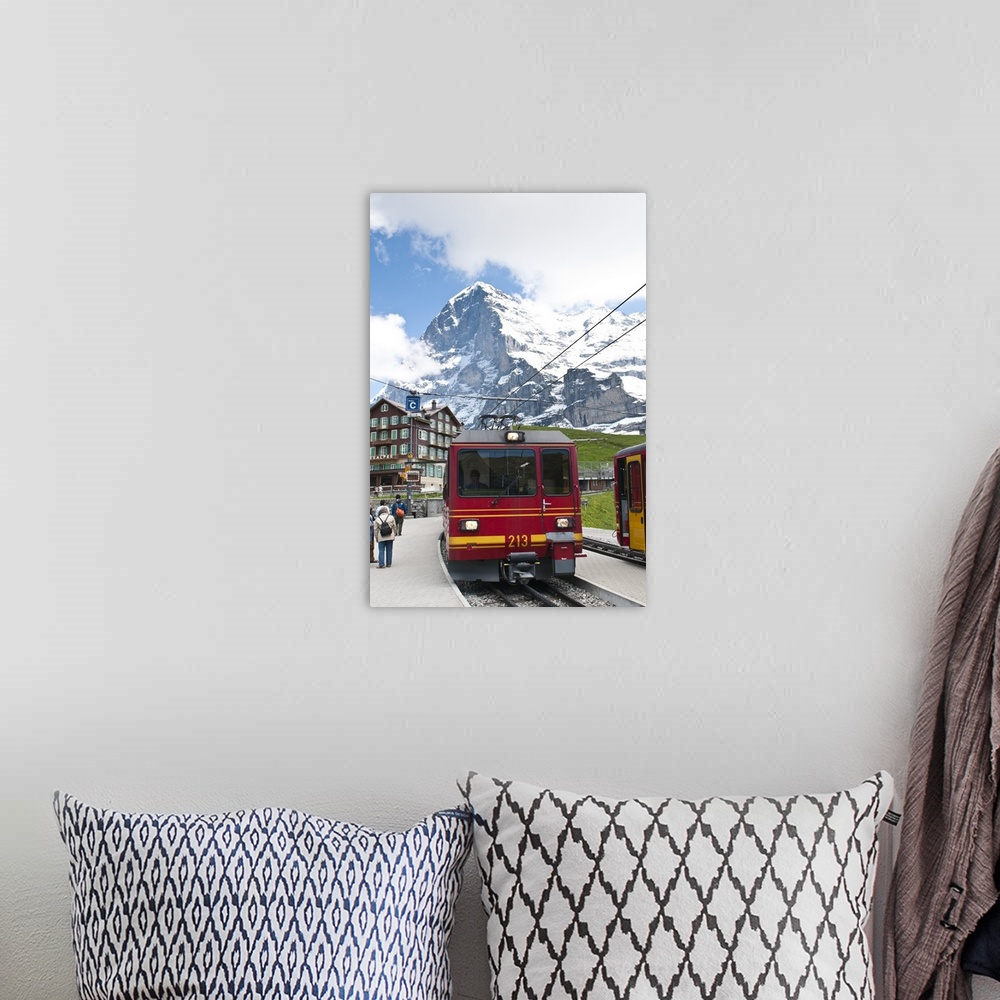 A bohemian room featuring Jungfrau Region, Switzerland. Jungfrau massif from Kleine Scheidegg.
