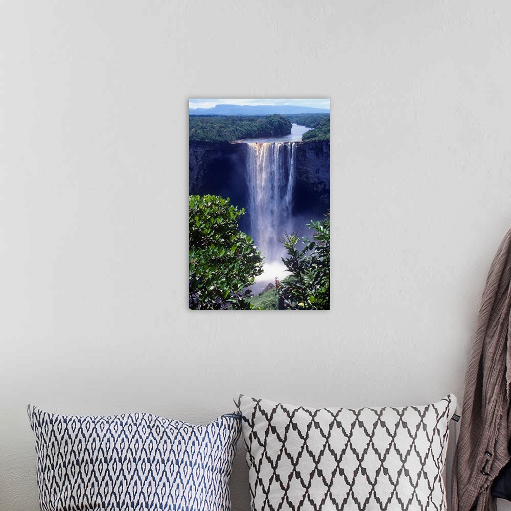 A bohemian room featuring Kaieteur Falls, Guyana.