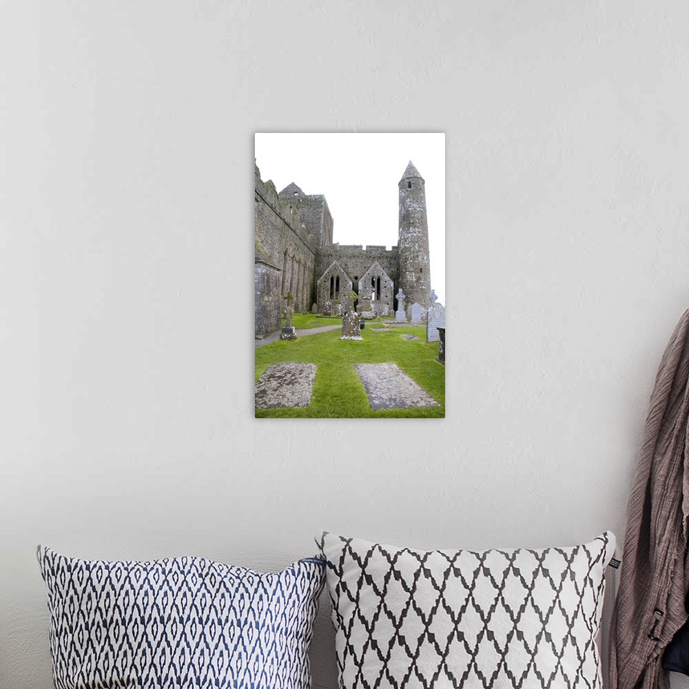 A bohemian room featuring Killkenny, Ireland. The dramatic Spectacle of the Rock of Cashel and it's gravesites.