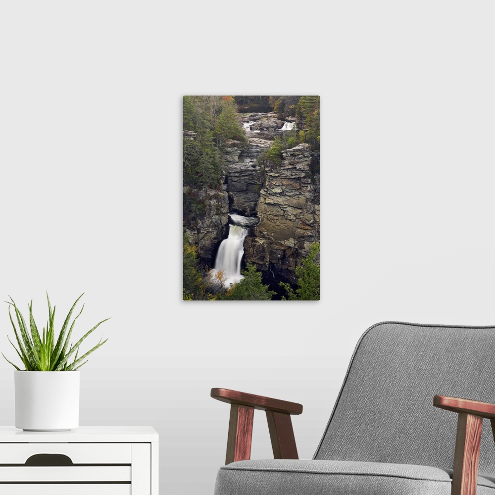 A modern room featuring Linville Falls, Linville Gorge often called the Grand Canyon of North Carolina, Pisgah National F...