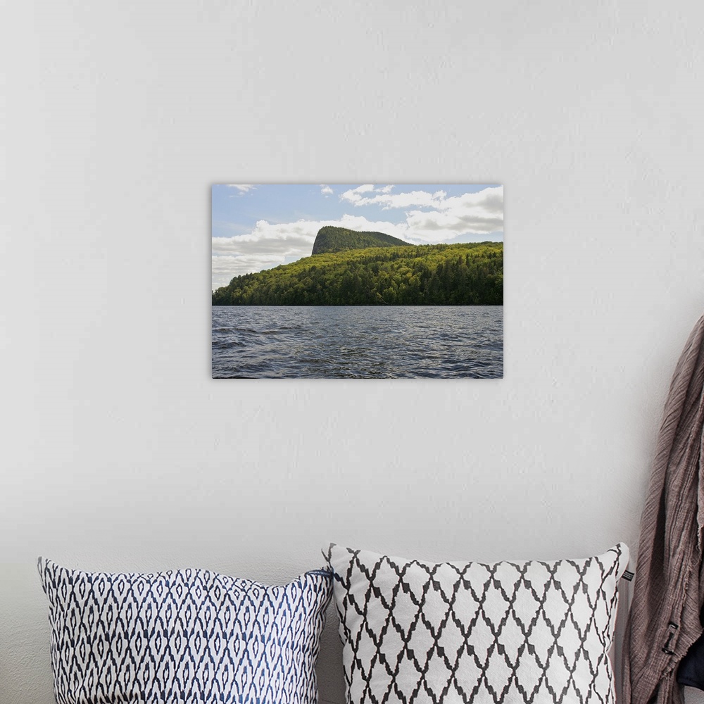A bohemian room featuring North America, United States, Maine. A view of Mount Kineo from a boat on Moosehead Lake
