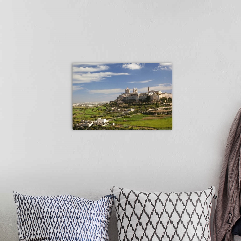 A bohemian room featuring Malta, Central, Mdina, Rabat, elevated town view from the northwest