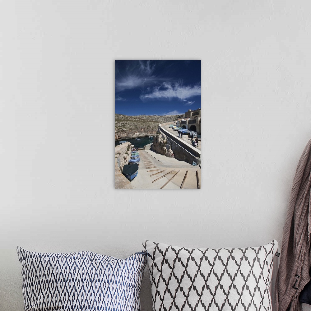 A bohemian room featuring Malta, Southeast, Wied iz-Zurrieq, harbor inlet by the Blue Grotto