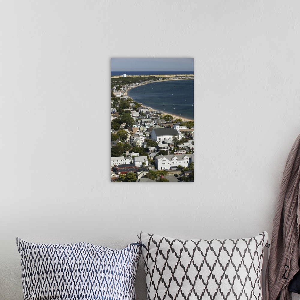 A bohemian room featuring Massachusetts, Cape Cod: Provincetown, Town View