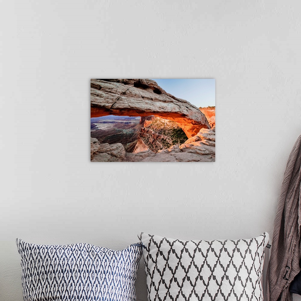 A bohemian room featuring Mesa Arch on the Island in the Sky, Canyonlands National Park, Utah, USA