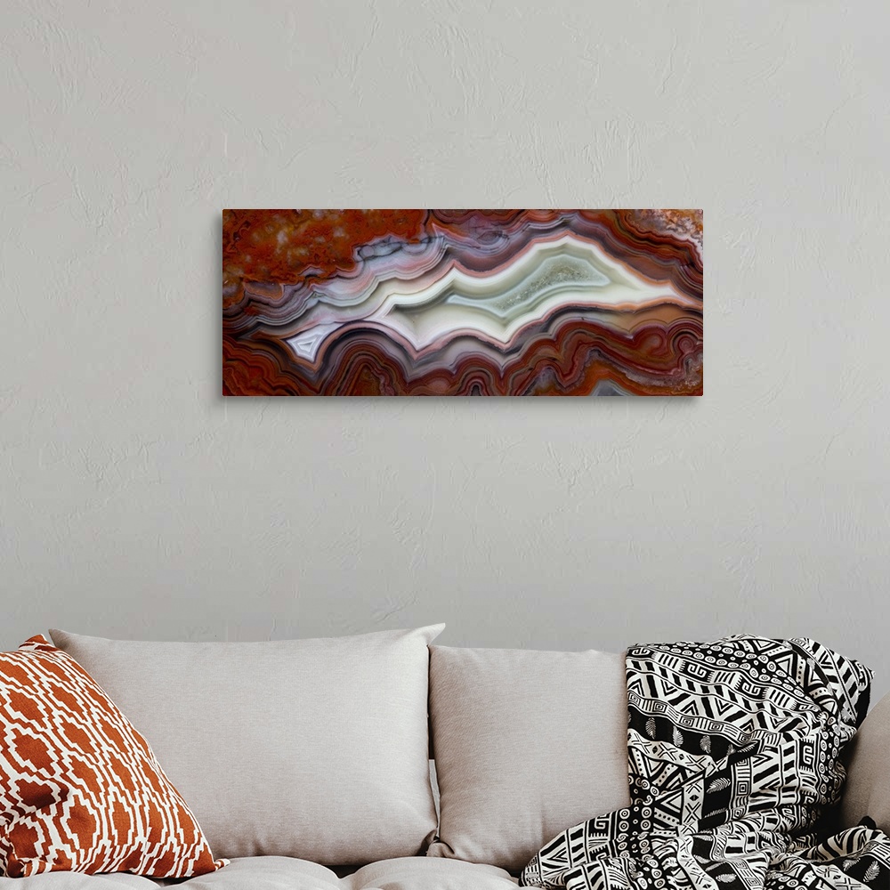 A bohemian room featuring Mexican Crazy Lace Agate