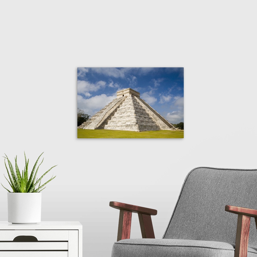 A modern room featuring North America, Mexico, Yucatan.  Chichen Itza is a large pre-Columbian archaeological site built ...