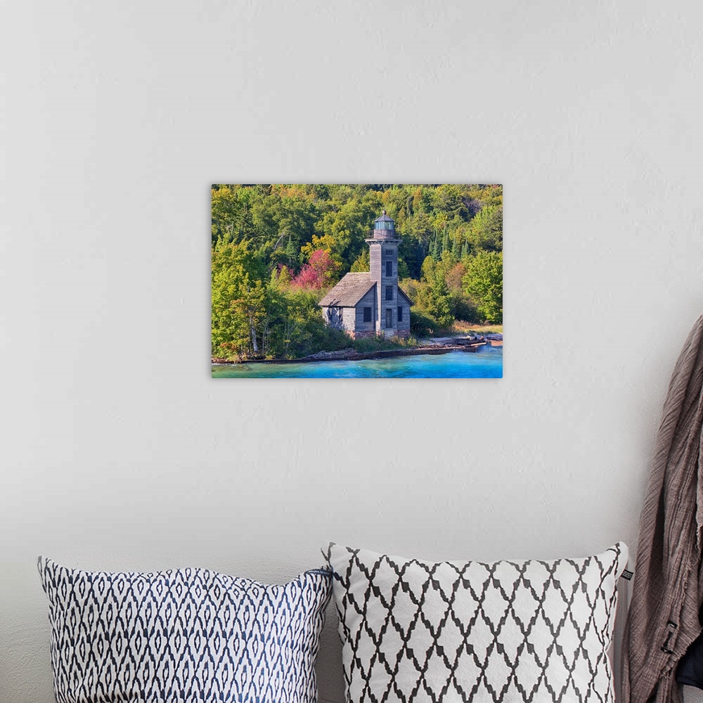 A bohemian room featuring MI, Munising, Grand Island, East Channel Lighthouse