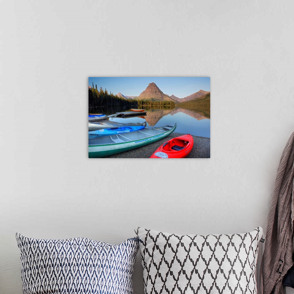 A bohemian room featuring MT, Glacier National Park, Two Medicine Lake and Sinopah Mountain