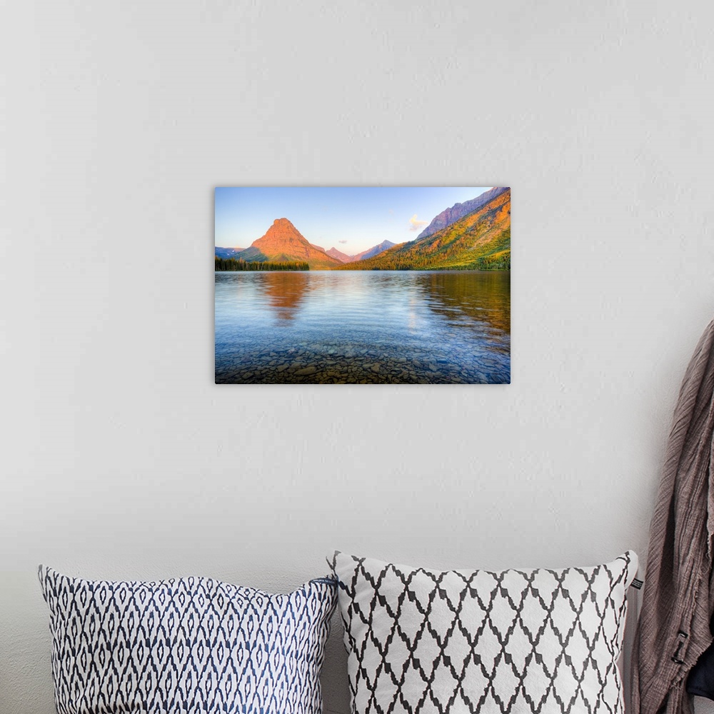 A bohemian room featuring MT, Glacier National Park, Two Medicine Lake and Sinopah Mountain